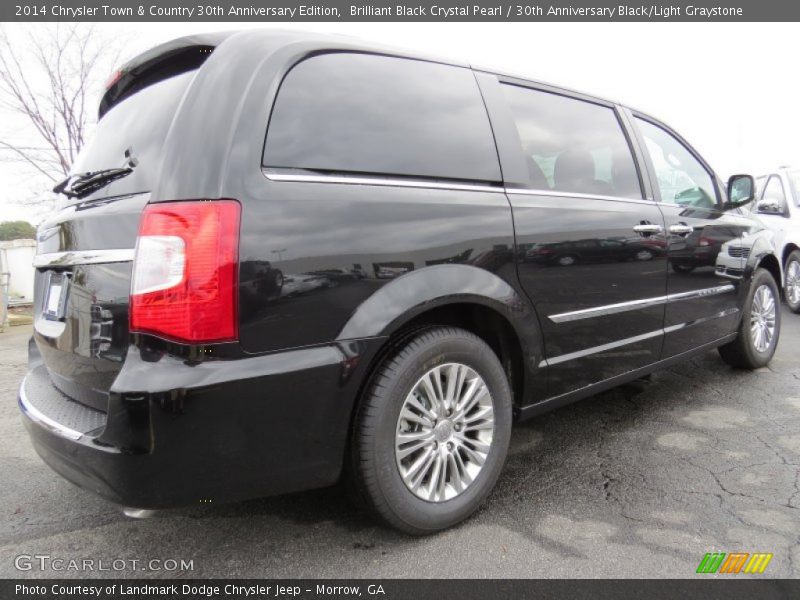 Brilliant Black Crystal Pearl / 30th Anniversary Black/Light Graystone 2014 Chrysler Town & Country 30th Anniversary Edition