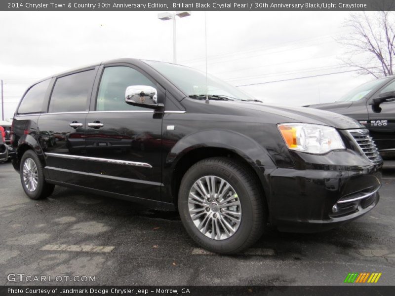Brilliant Black Crystal Pearl / 30th Anniversary Black/Light Graystone 2014 Chrysler Town & Country 30th Anniversary Edition