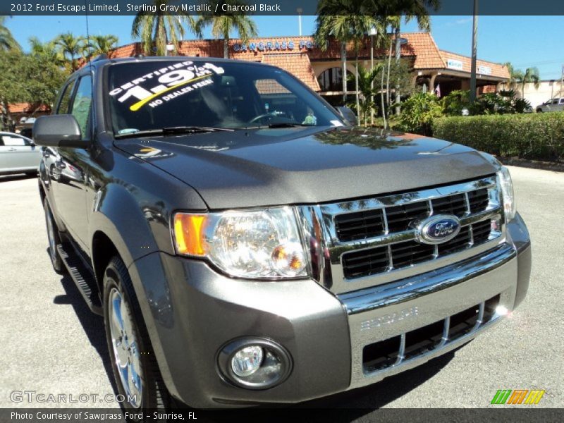 Sterling Gray Metallic / Charcoal Black 2012 Ford Escape Limited