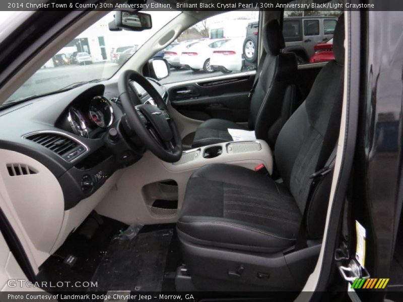 Brilliant Black Crystal Pearl / 30th Anniversary Black/Light Graystone 2014 Chrysler Town & Country 30th Anniversary Edition
