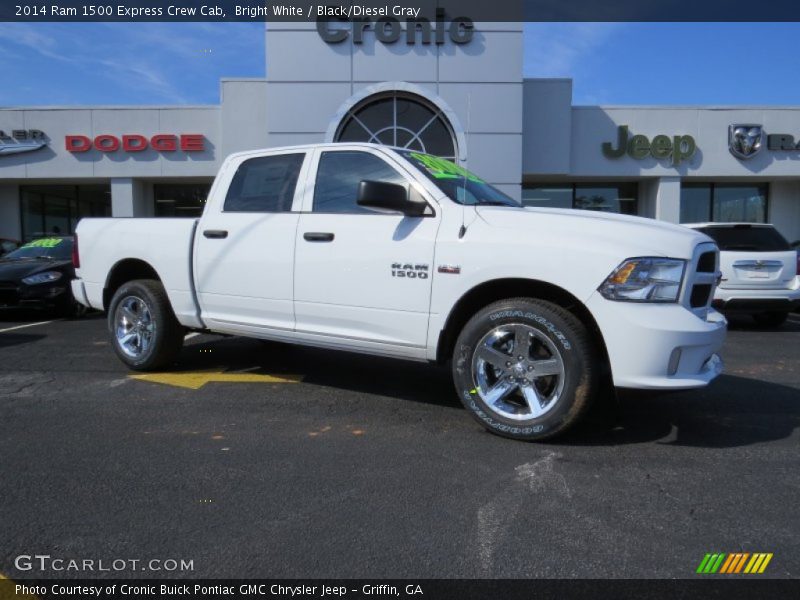 Bright White / Black/Diesel Gray 2014 Ram 1500 Express Crew Cab