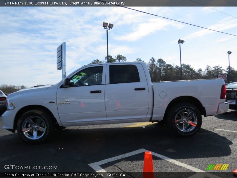 Bright White / Black/Diesel Gray 2014 Ram 1500 Express Crew Cab