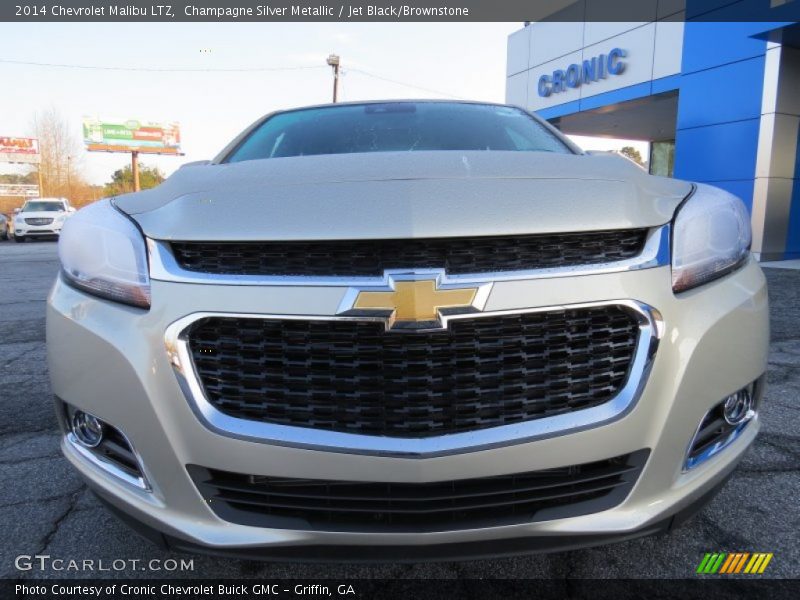Champagne Silver Metallic / Jet Black/Brownstone 2014 Chevrolet Malibu LTZ