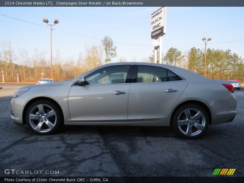 Champagne Silver Metallic / Jet Black/Brownstone 2014 Chevrolet Malibu LTZ