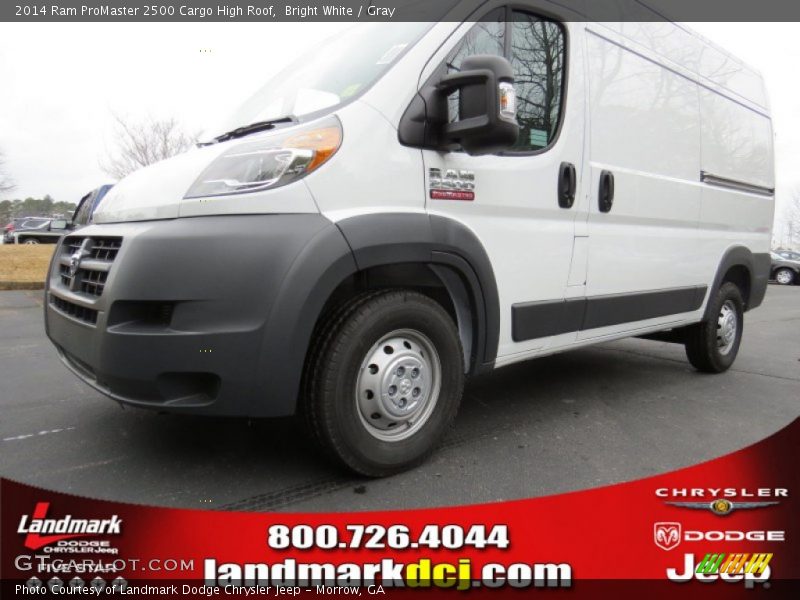 Bright White / Gray 2014 Ram ProMaster 2500 Cargo High Roof