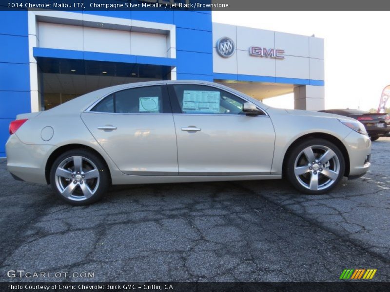Champagne Silver Metallic / Jet Black/Brownstone 2014 Chevrolet Malibu LTZ