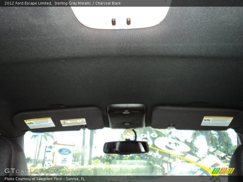Sterling Gray Metallic / Charcoal Black 2012 Ford Escape Limited