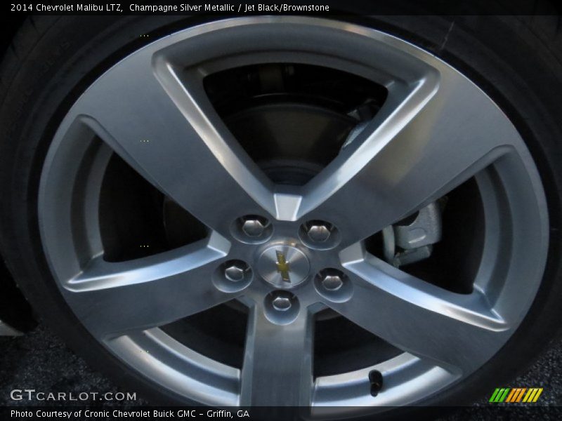 Champagne Silver Metallic / Jet Black/Brownstone 2014 Chevrolet Malibu LTZ