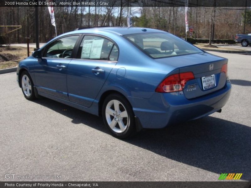 Atomic Blue Metallic / Gray 2008 Honda Civic EX Sedan