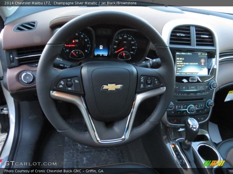 Champagne Silver Metallic / Jet Black/Brownstone 2014 Chevrolet Malibu LTZ