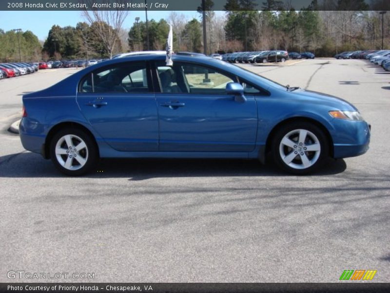 Atomic Blue Metallic / Gray 2008 Honda Civic EX Sedan