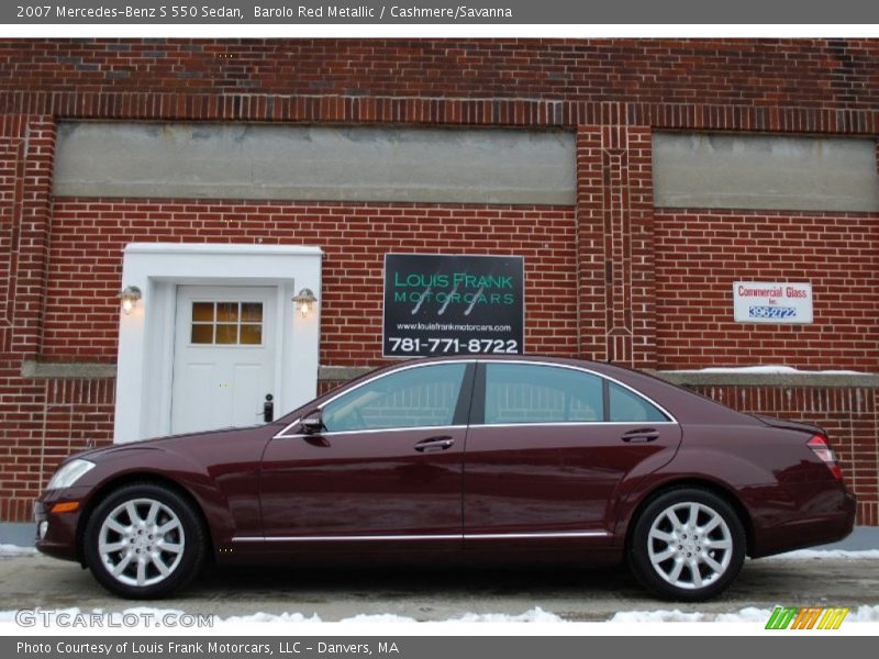 Barolo Red Metallic / Cashmere/Savanna 2007 Mercedes-Benz S 550 Sedan