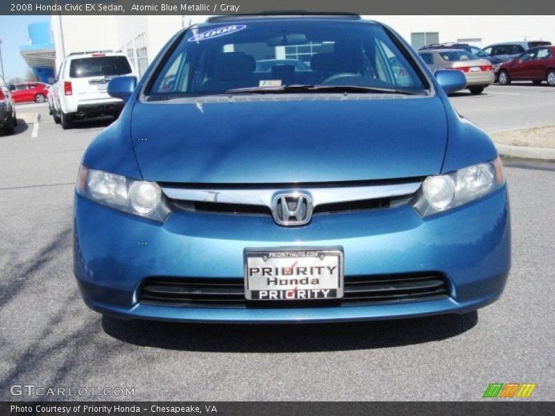 Atomic Blue Metallic / Gray 2008 Honda Civic EX Sedan