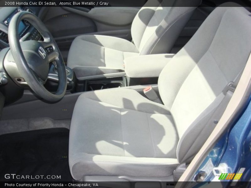 Atomic Blue Metallic / Gray 2008 Honda Civic EX Sedan