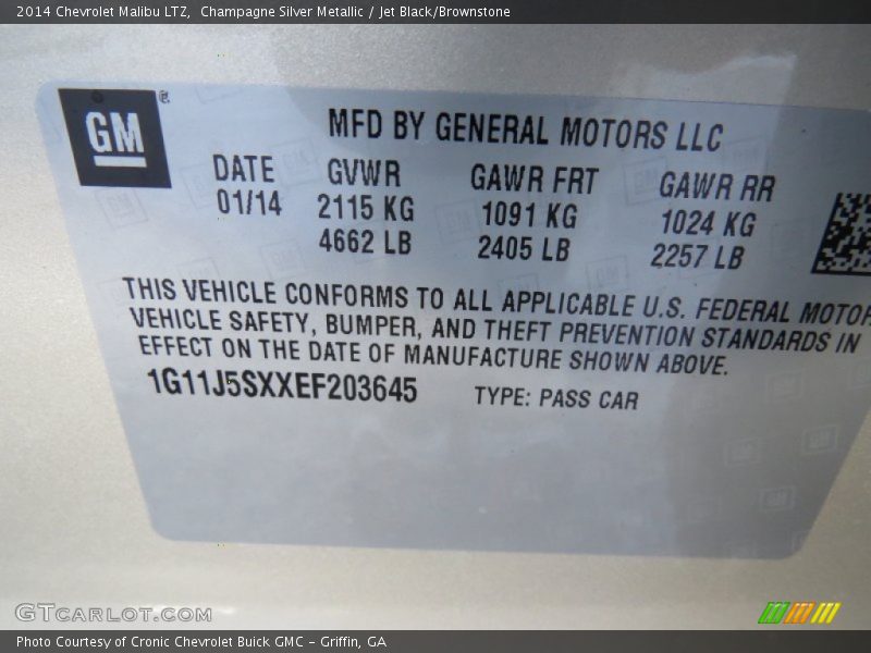 Champagne Silver Metallic / Jet Black/Brownstone 2014 Chevrolet Malibu LTZ