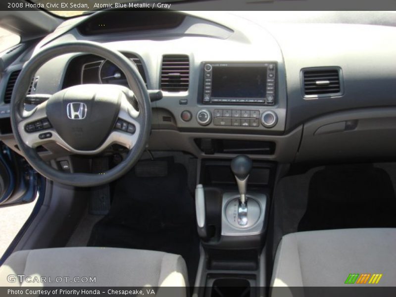 Atomic Blue Metallic / Gray 2008 Honda Civic EX Sedan