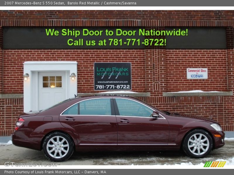 Barolo Red Metallic / Cashmere/Savanna 2007 Mercedes-Benz S 550 Sedan