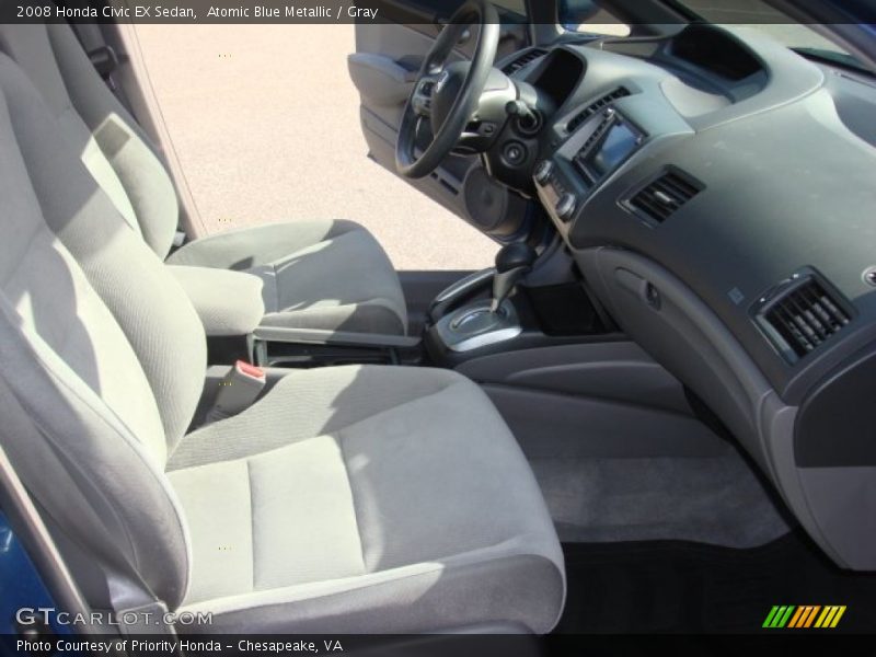 Atomic Blue Metallic / Gray 2008 Honda Civic EX Sedan