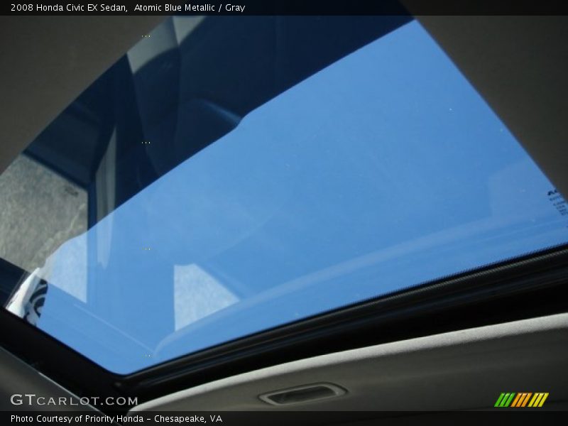Atomic Blue Metallic / Gray 2008 Honda Civic EX Sedan