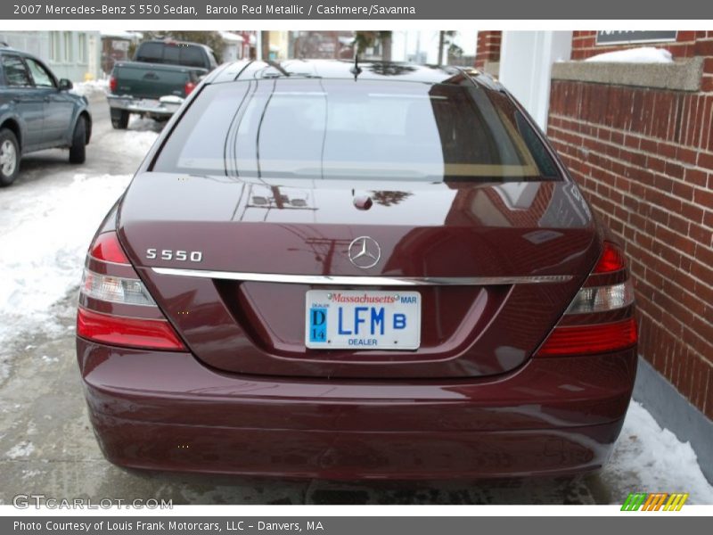 Barolo Red Metallic / Cashmere/Savanna 2007 Mercedes-Benz S 550 Sedan