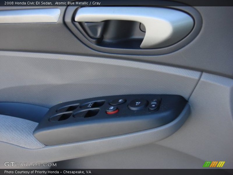 Atomic Blue Metallic / Gray 2008 Honda Civic EX Sedan