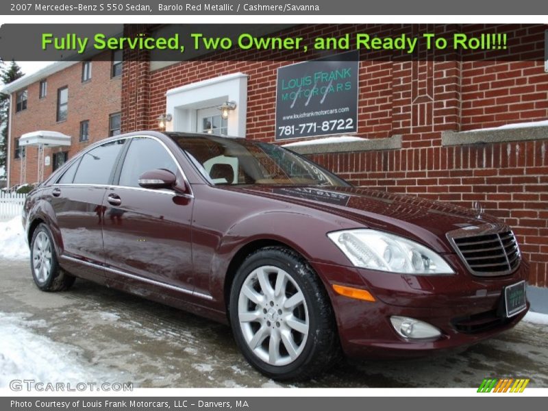 Barolo Red Metallic / Cashmere/Savanna 2007 Mercedes-Benz S 550 Sedan