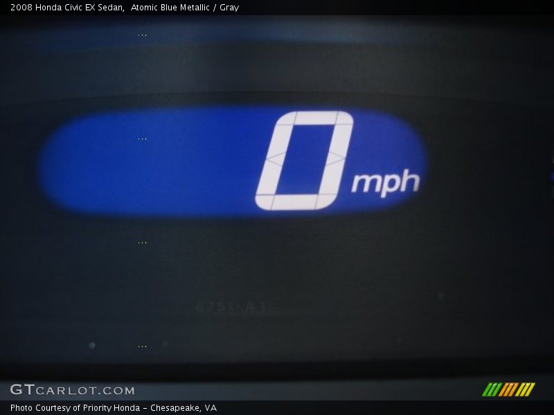 Atomic Blue Metallic / Gray 2008 Honda Civic EX Sedan