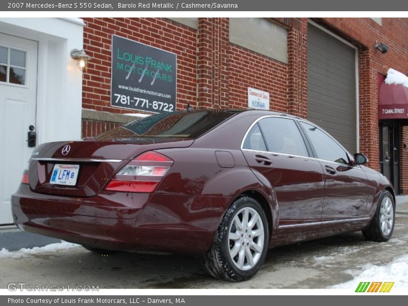 Barolo Red Metallic / Cashmere/Savanna 2007 Mercedes-Benz S 550 Sedan