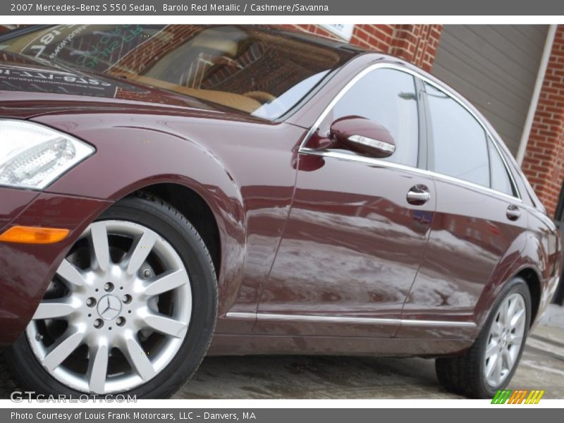 Barolo Red Metallic / Cashmere/Savanna 2007 Mercedes-Benz S 550 Sedan