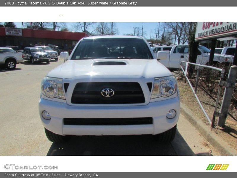 Super White / Graphite Gray 2008 Toyota Tacoma V6 SR5 Double Cab 4x4