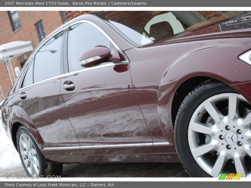 Barolo Red Metallic / Cashmere/Savanna 2007 Mercedes-Benz S 550 Sedan