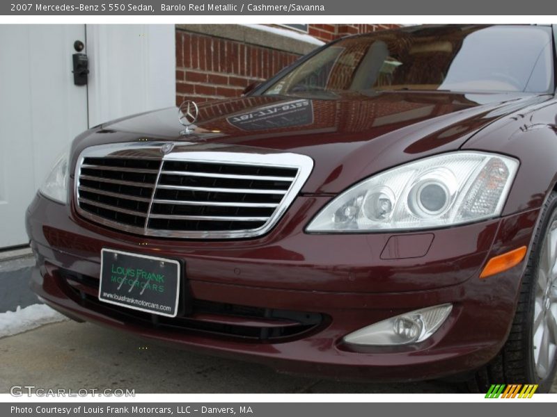 Barolo Red Metallic / Cashmere/Savanna 2007 Mercedes-Benz S 550 Sedan
