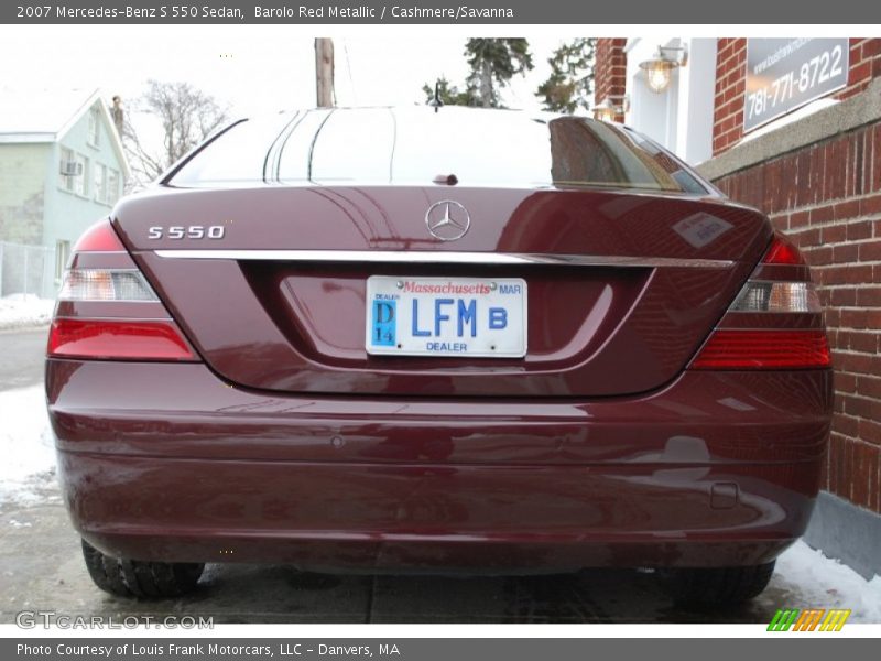 Barolo Red Metallic / Cashmere/Savanna 2007 Mercedes-Benz S 550 Sedan