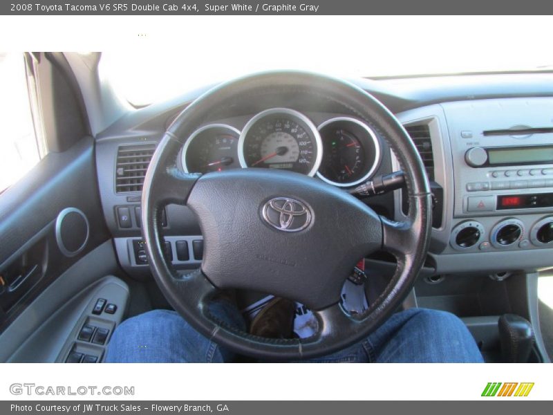 Super White / Graphite Gray 2008 Toyota Tacoma V6 SR5 Double Cab 4x4