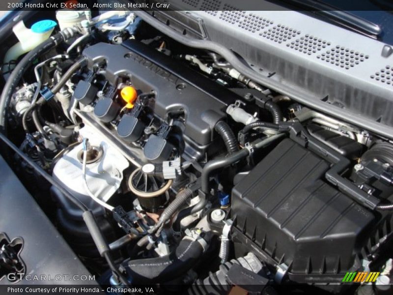 Atomic Blue Metallic / Gray 2008 Honda Civic EX Sedan