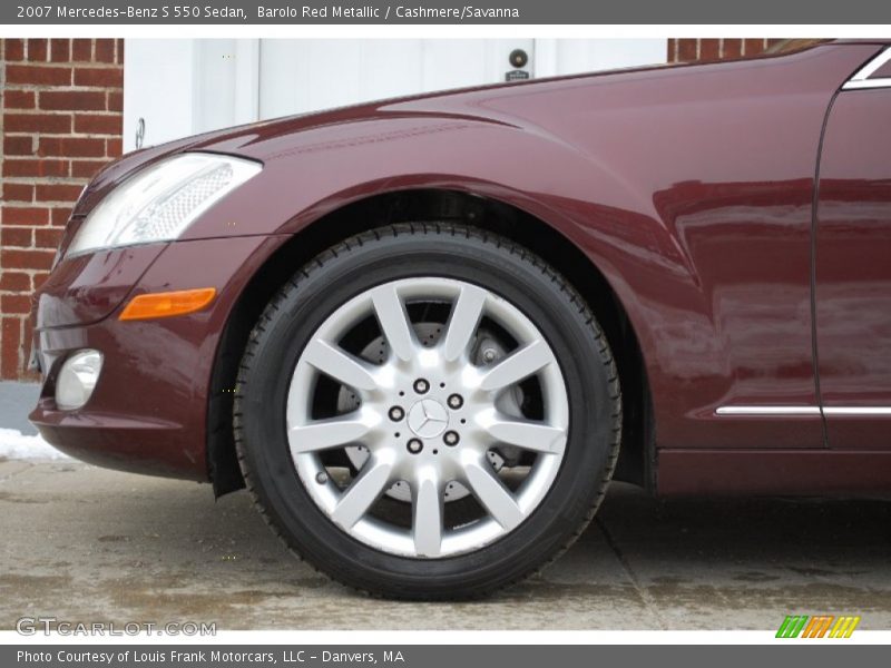 Barolo Red Metallic / Cashmere/Savanna 2007 Mercedes-Benz S 550 Sedan