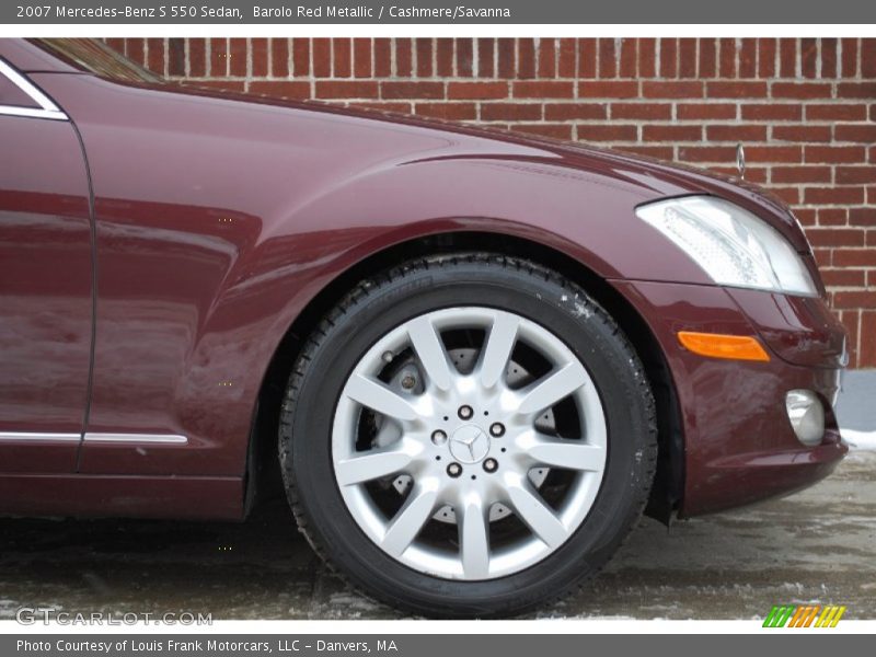 Barolo Red Metallic / Cashmere/Savanna 2007 Mercedes-Benz S 550 Sedan