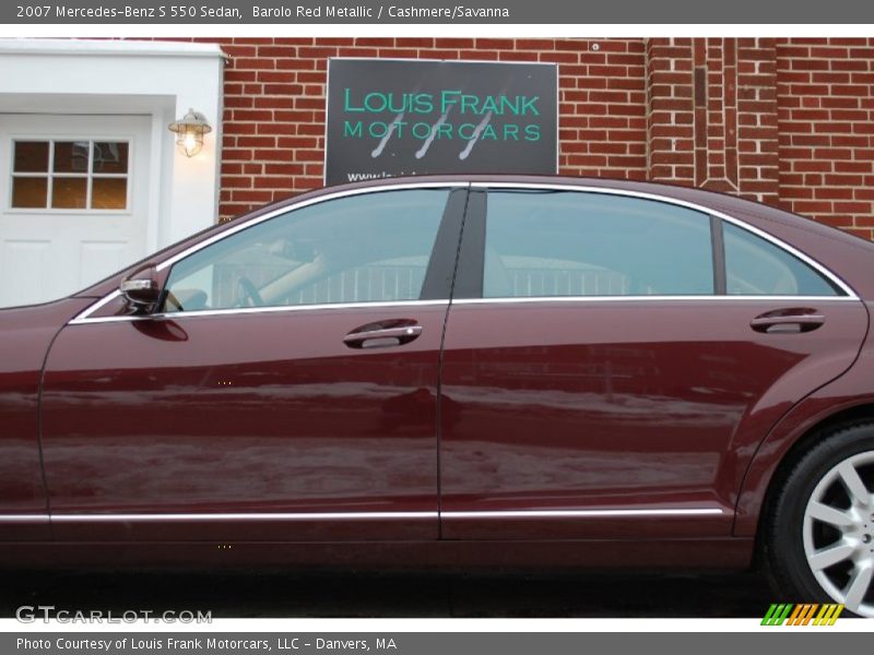 Barolo Red Metallic / Cashmere/Savanna 2007 Mercedes-Benz S 550 Sedan