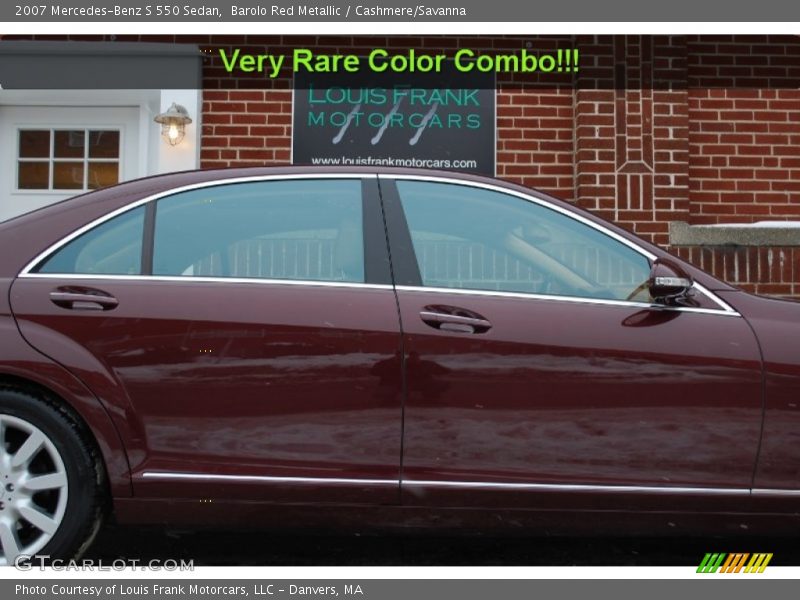 Barolo Red Metallic / Cashmere/Savanna 2007 Mercedes-Benz S 550 Sedan