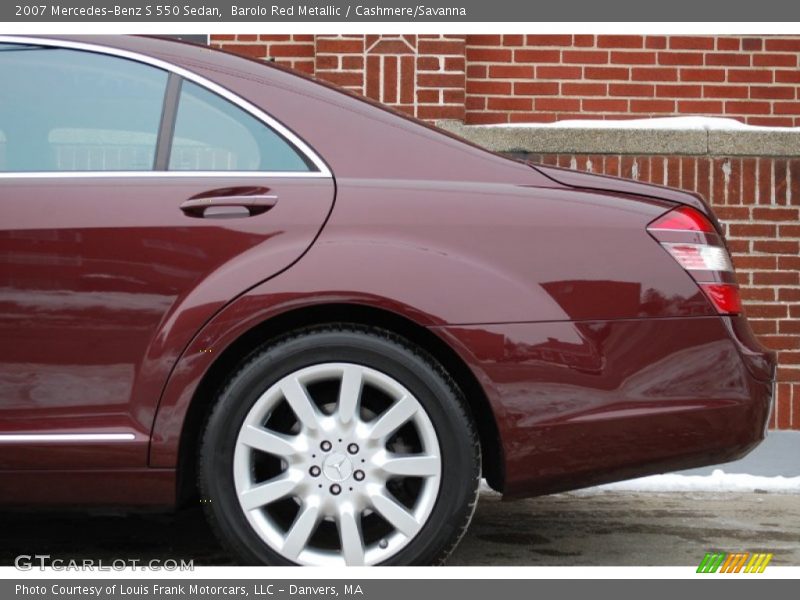 Barolo Red Metallic / Cashmere/Savanna 2007 Mercedes-Benz S 550 Sedan