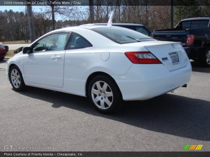 Taffeta White / Gray 2009 Honda Civic LX Coupe