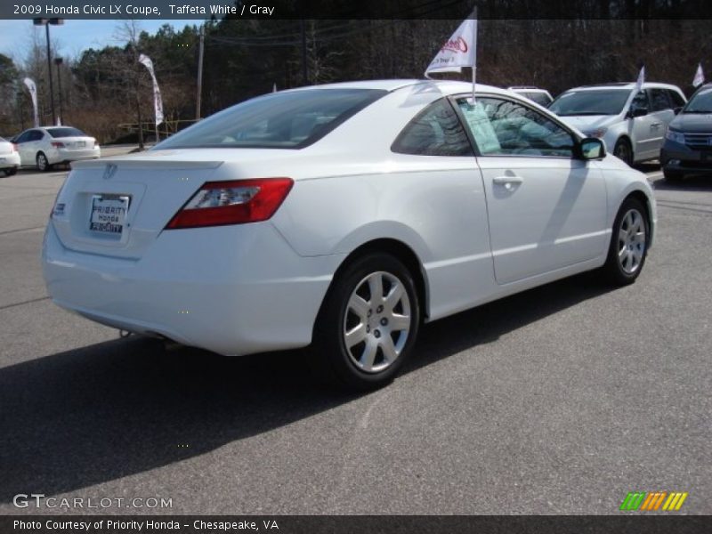 Taffeta White / Gray 2009 Honda Civic LX Coupe