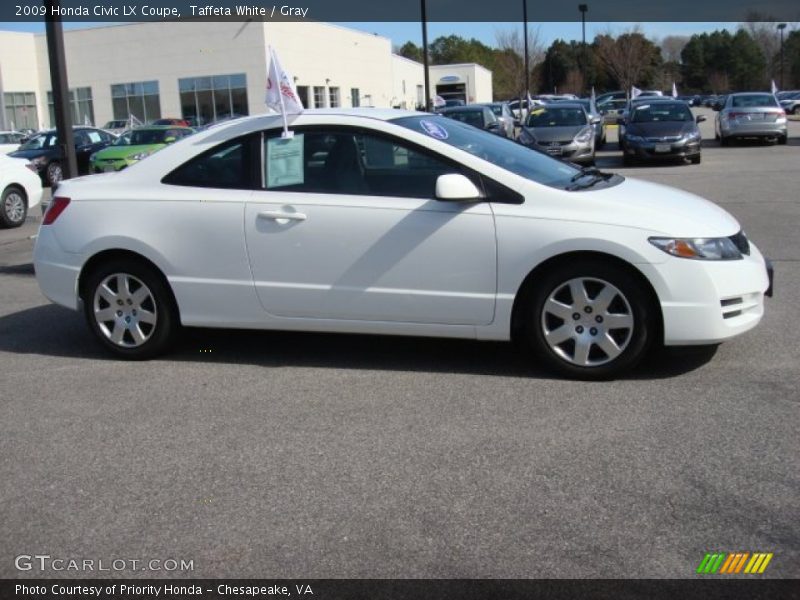 Taffeta White / Gray 2009 Honda Civic LX Coupe