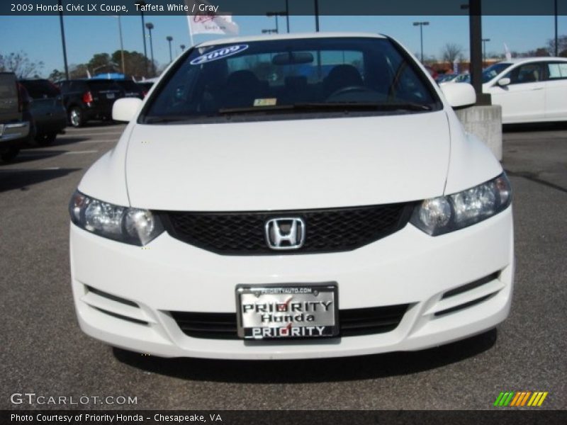 Taffeta White / Gray 2009 Honda Civic LX Coupe