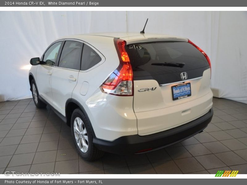 White Diamond Pearl / Beige 2014 Honda CR-V EX