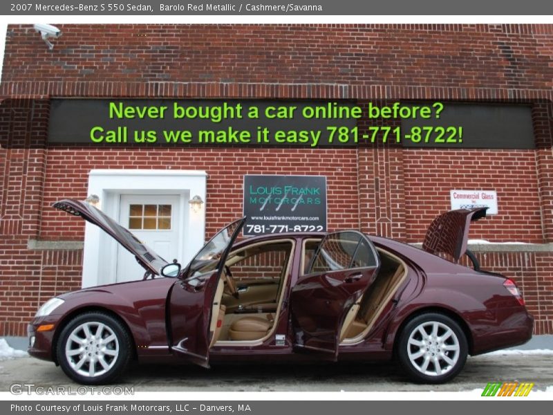 Barolo Red Metallic / Cashmere/Savanna 2007 Mercedes-Benz S 550 Sedan