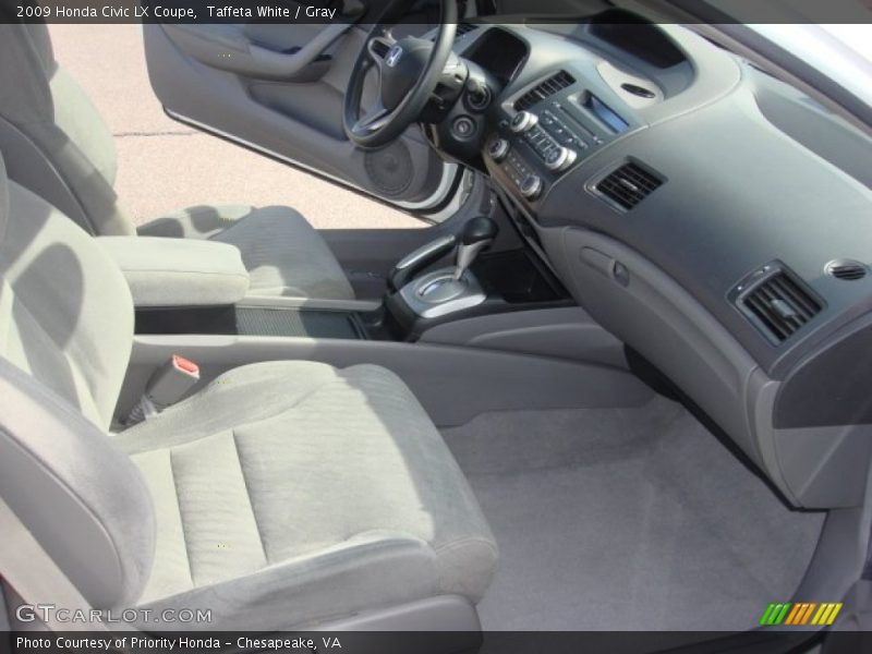 Taffeta White / Gray 2009 Honda Civic LX Coupe