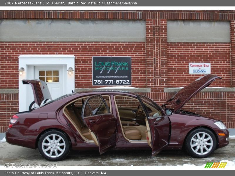 Barolo Red Metallic / Cashmere/Savanna 2007 Mercedes-Benz S 550 Sedan