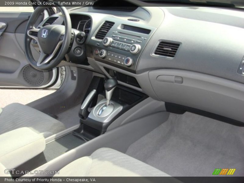 Taffeta White / Gray 2009 Honda Civic LX Coupe