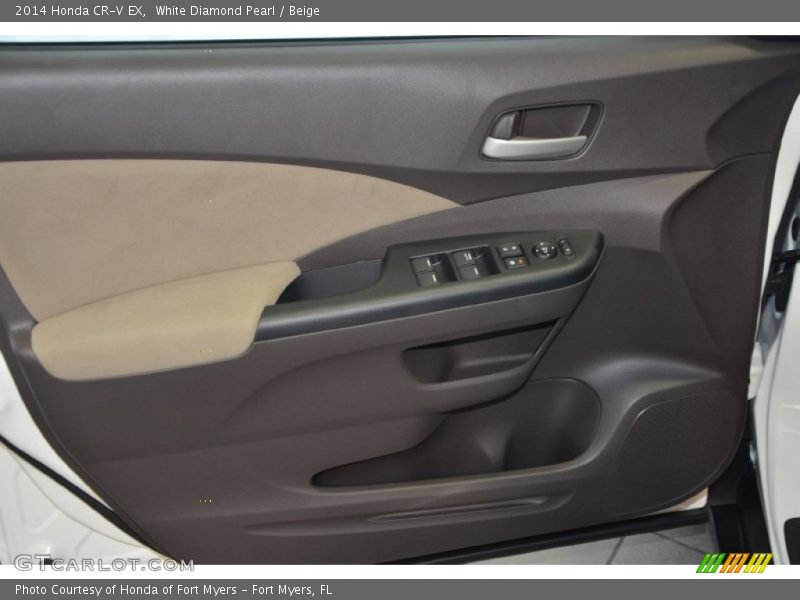 White Diamond Pearl / Beige 2014 Honda CR-V EX
